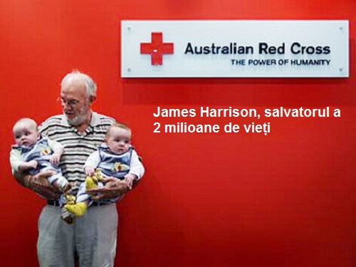 Sângele donat de James Harrison a salvat multe vieți