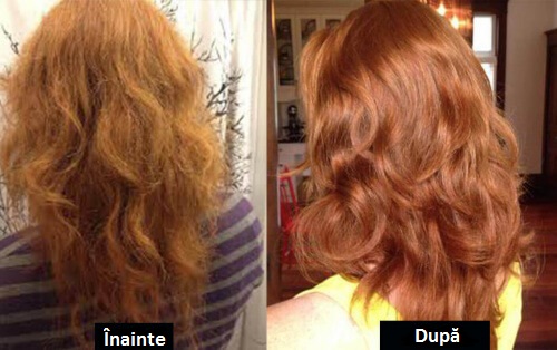 Păr spălat cu balsam de păr natural