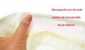 Cum să scoți petele de transpirație de pe rufe