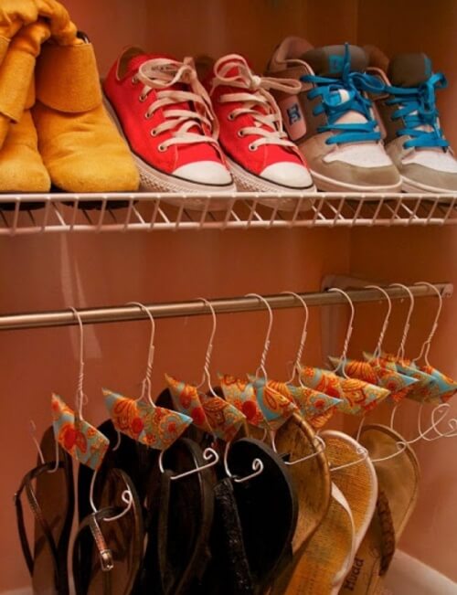 Organizarea spațiului din dulap pentru pantofi