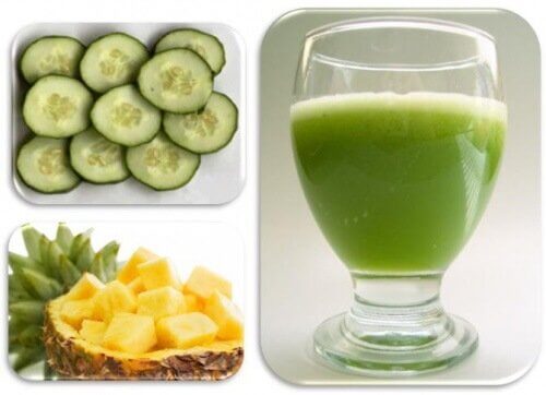 Castravete și ananas în smoothie-uri cu fructe pentru slăbit