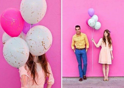 Decorațiuni cu baloane cu pete de vopsea