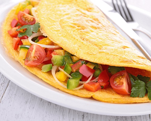 Rețetă de omletă vegetală delicioasă