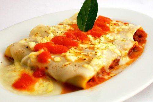 Rețetă de cannelloni cu legume și șuncă