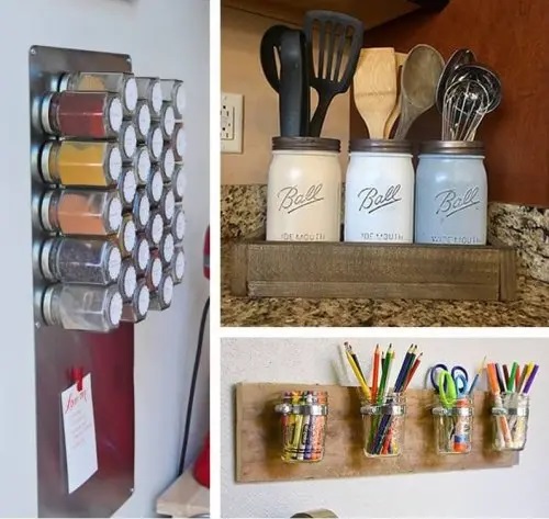 Cum să refolosești borcanele pentru organizarea locuinței