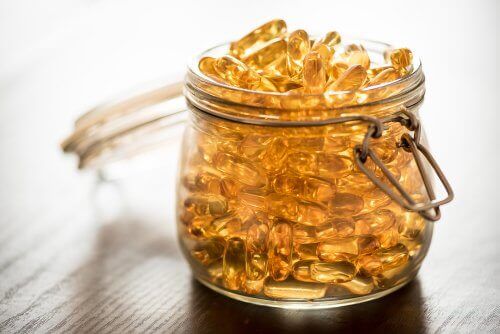 Borcan cu capsule cu acid linoleic conjugat