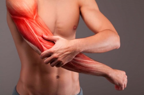 Bărbat cu musculatura dezvoltată