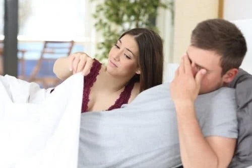 Cuplu care are probleme sexuale