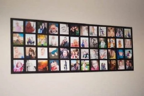 Decorațiuni cu fotografii pe perete alb
