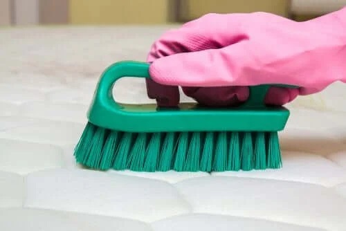 Curățenie cu mănuși de protecție