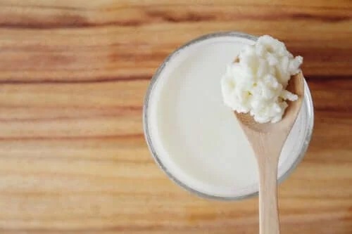 Lingură cu ciupercă de kefir