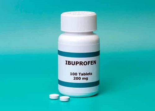 Sticlă de ibuprofen