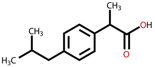 Molecula de ibuprofen