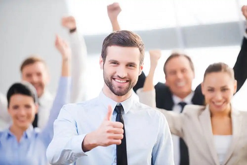Bărbat care știe ce este succesul