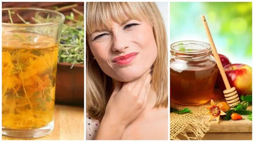Fată care ia remedii pentru inflamația amigdalelor