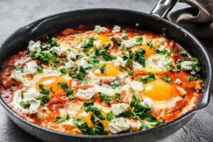 Rețetă de Shakshuka: mâncare vegetariană delicioasă și ieftină