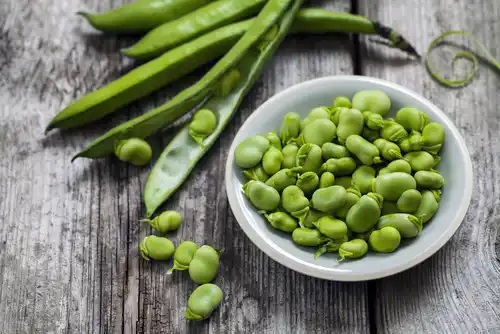 Păstăi și boabe de fasole verde