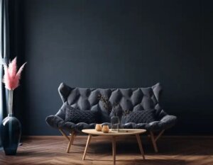 7 idei pentru a decora livingul cu mobilier de culoare închisă