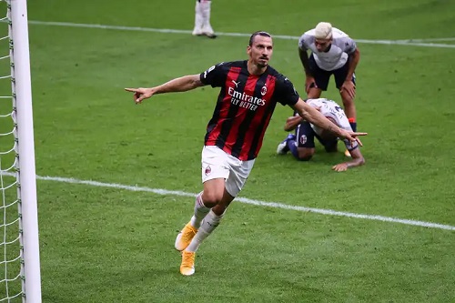 Zlatan Ibrahimovic pe teren
