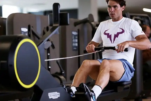 Rafael Nadal la antrenament