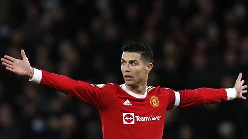 Fotbalistul Cristiano Ronaldo pe teren