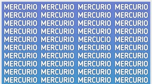 Cuvântul mercurio repetat