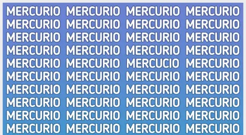 Cuvântul mercurio repetat