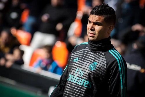 Fotbalistul Casemiro p teren